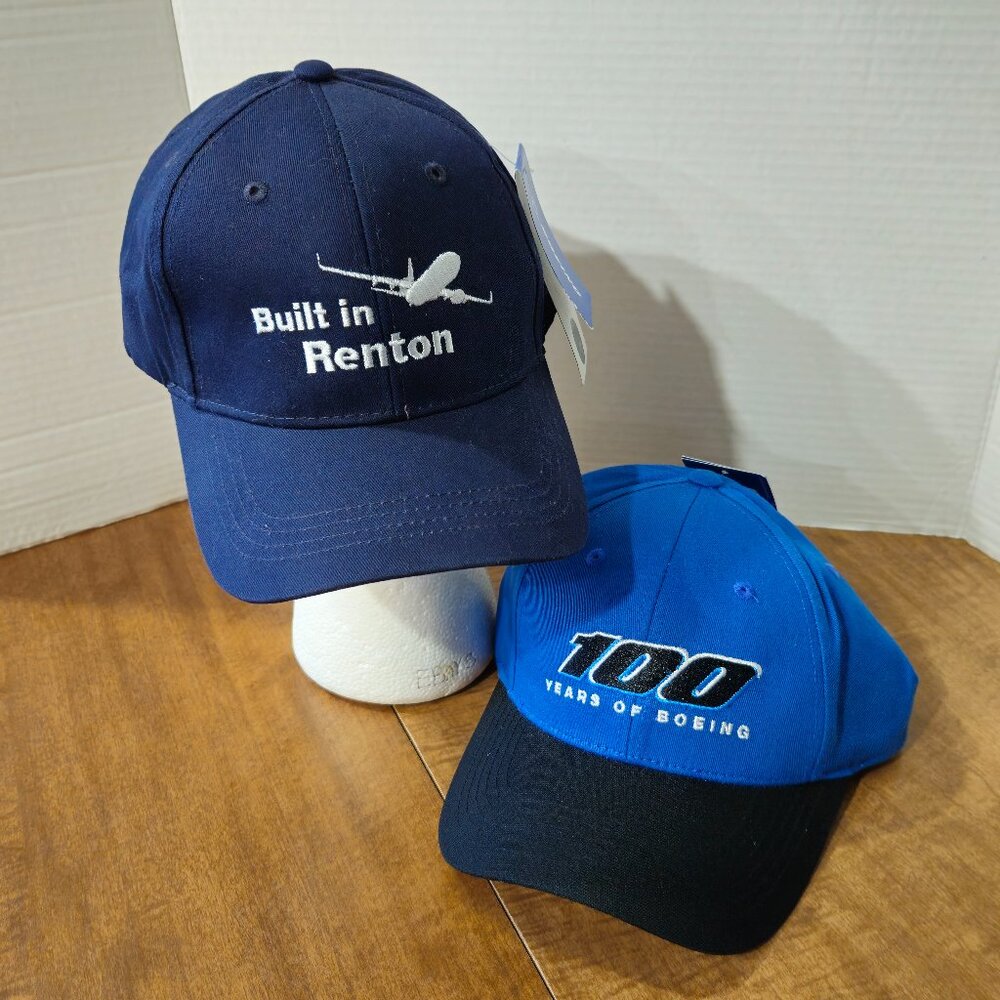 NWT Boeing Hat Lot of 2 Adult Size